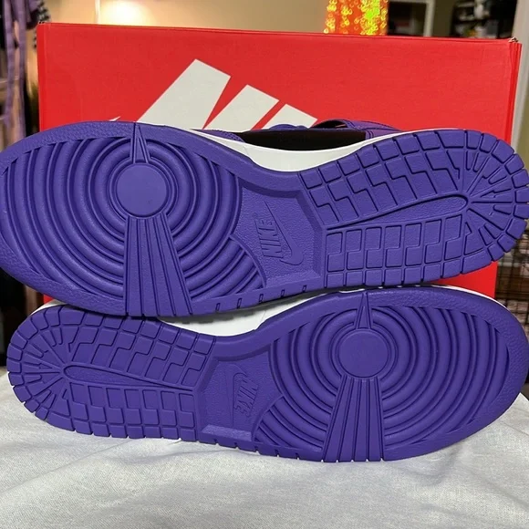 Nike Dunk High Psychic Purple Retro DV0829-500 Premium Black Court - Picture 5 of 8